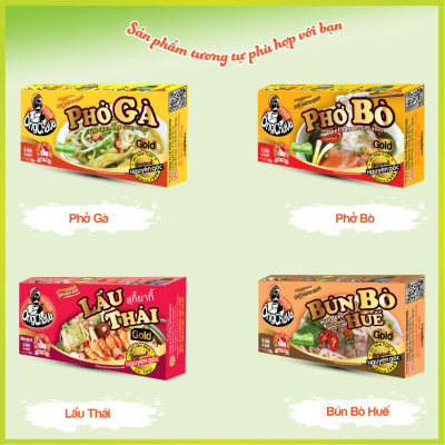 Thùng 80 Hộp Viên Gia Vị Bún Riêu Cua Gold 126g Ông Chà Và Siêu Tiết Kiệm Cho Các Quán Ăn