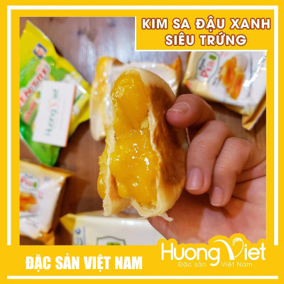 Đặc Sản Sóc Trăng - Bánh Pía Kim Sa Siêu Trứng Đậu Xanh Trứng Muối Đặc Biệt 300Gr, BáNh PíA TâN Huê ViêN Sóc Trăng