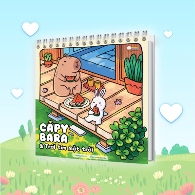 Sách Tô Màu - Capybara & Trái Tim Mặt Trời - Megabook