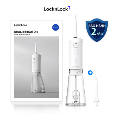Máy Tăm Nước LocknLock ENR164WHT 300ml, Hàng Chính Hãng, 3 Chế Độ, Chống Nước IPX7 - JoyMall