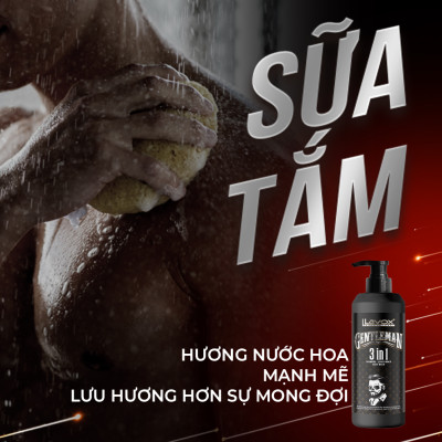 Dầu Gội - Xả - Tắm 3 In 1 Gentlemen