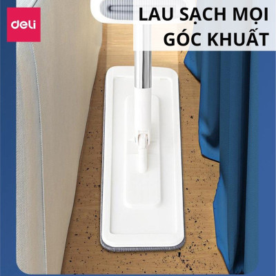 [KÈM CHẬU] Cây lau nhà tự vắt thông minh chổi lau nhà xoay 360 độ tiện lợi, siêu sạch cho phòng khách phòng ngủ