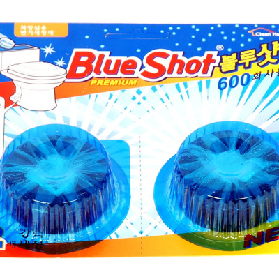 Set 2 Vỉ (4 viên) thả vệ sinh khử mùi khử khuẩn bồn cầu Blueshot Hàn Quốc (1 viên 600 lần xả nước, dùng được hơn 1 tháng) - Hàng chính hãng