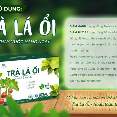 Trà Lá Ổi Mychi - Giảm CÂn, Tan Mỡ, Ngừa Mỡ Máu