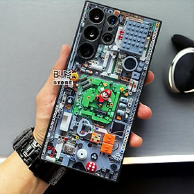Ốp Lưng Cho Samsung S25 Ultra / S24 Ultra / S23 Ultra / S22 Ultra Super Mario Viền Dẻo Tráng Gương