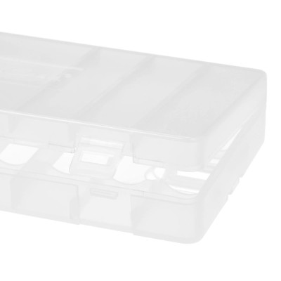 1Pc PALO Transparent AA Battery Storage Box Case High-quality Container Durable Plastic Battery Holder with Lid Holds 8