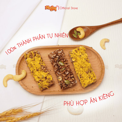 Thanh gạo lứt chà bông/rong biển mix hạt Mailey Túi 150g - Bánh gạo lứt ăn kiêng hỗ trợ giảm cân