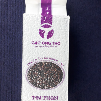 Gạo Lứt Tím Than Túi 1Kg - Gạo Ông Thọ - Thơm mềm dẻo, tốt cho sức khỏe