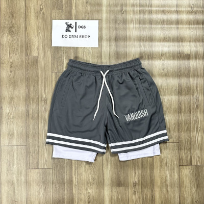 Quần 2 lớp tập gym nam DOGYMSHOP thun lỗ kim thoáng khí khi chơi thể thao QV2L2