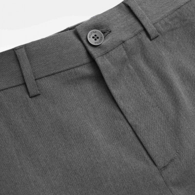 Quần Vải Nam ROUTINE Form Slim Crop vải mềm màu xám - 10F21PFO002CR1 | LASTORE MENSWEAR