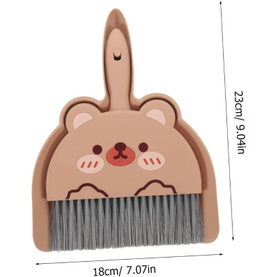 Bộ Chổi Xẻng Mini Hình Thú Dễ Thương - Chổi Quét Bàn Thờ, Bộ Chổi Quét Bụi Và Ki Hốt Rác Vệ Sinh Nhà Cửa Nhựa PP Cao Cấp - GROFA