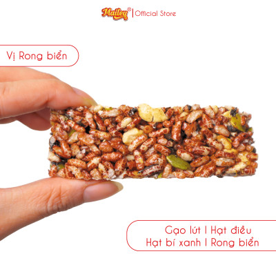 Thanh gạo lứt chà bông/rong biển mix hạt Mailey Túi 150g - Bánh gạo lứt ăn kiêng hỗ trợ giảm cân