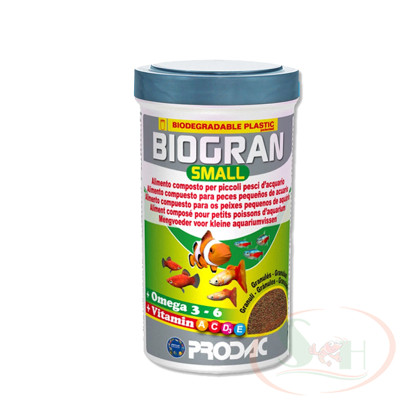 Thức ăn cá Prodac Biogran Small hạt nổi chìm chậm bể thủy sinh cảnh cá biển