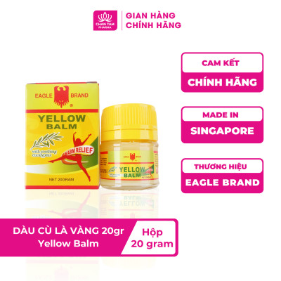 [Chính Hãng Singapore] Dầu Cù Là Con Ó Vàng Yellow Balm 20g - Giảm Nhanh Cơn Đau