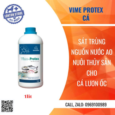 VEMEDIM Vime-Protex cá, xử lý nước, diệt khuẩn ao nuôi cá, chai 1lit Vime Protex - Lonton store