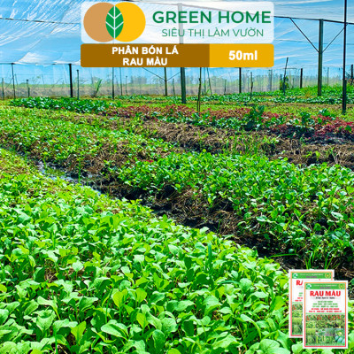 Phân Bón Vi Sinh Rau Màu Greenhome, Gói 50ml, Giúp Nảy chồi, Mướt lá, Mập cây, To quả, Nặng ký