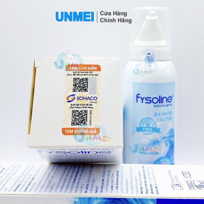 Fysoline - Xịt nước muối biển sâu Pháp 100ml - Vệ sinh, giữ ẩm, cân bằng sinh lý niêm mạc mũi