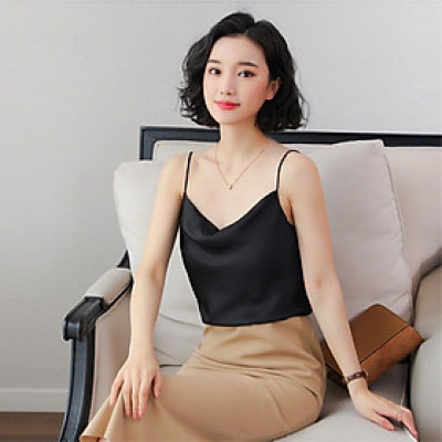 Áo Hai Dây Lụa Cổ Đổ Cao Cấp_{hàng chuẩn}