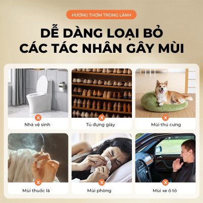 Lọ tỏa hương Loveseed hương thơm tự nhiên dễ chịu khử mùi sáp thơm phòng thế hệ mới 60 ngày - Dung tích 200ml