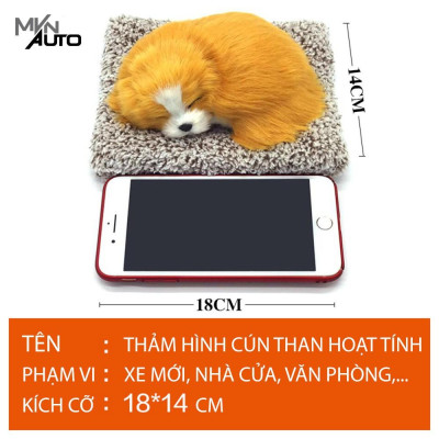 Chó Bông Than Hoạt Tính Nano Khử Mùi Ô Tô - Chó Bông Trang Trí Để Taplo Ô Tô 