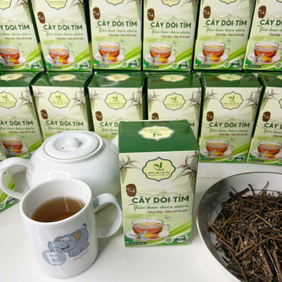 Trà cây bọ mắm túi lọc Tuệ Tâm - Trà túi lọc cây bọ mắm - Mỗi hộp có 30 gói 3g - Dùng cho người ho, ho lâu ngày, phổi yếu