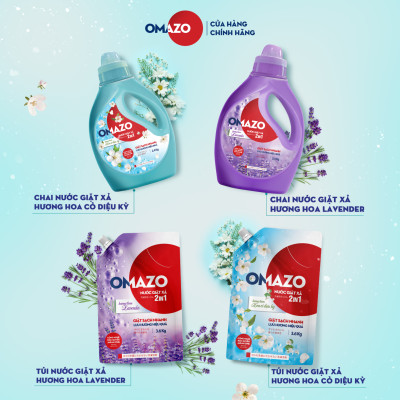 Chai Nước Giặt Xả Omazo Đậm Đặc Hương Lavender 2.4kg