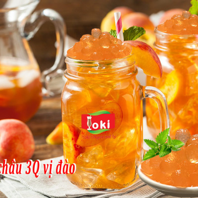 Combo Trân châu 3Q vị đào Yoki & Trân châu 3Q vị việt quất Yoki