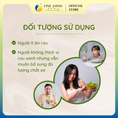 Bột rau xanh hữu cơ Japaness Green Banana Chia Seeds FINE JAPAN bổ sung chất xơ và lợi khuẩn hộp 40 thanh