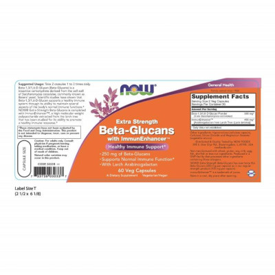 Viên Uống NOW FOODS Extra Strength Beta-Glucans Tăng Cường Chức Năng Miễn Dịch, Tăng Sức Đề Kháng