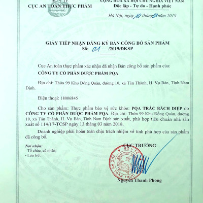 Trắc Bách Diệp PQA Hỗ Trợ Cầm Máu Dùng Cho Người Bị Chảy Máu Cam Hay Mắc Các Chứng Xuất Huyết Hộp 10 Ống