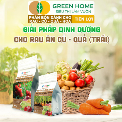 Phân Bón NPK Greenhome, Chuyên Rau Ăn Lá, Củ, Cây Ăn Trái, Hoa, Dinh Dưỡng Cân Đối, Chắc Rễ, Khoẻ Cây, Bông To, Sai Quả