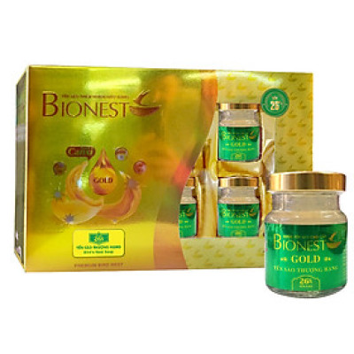 Yến sào Bionest Gold cao cấp 26% (hộp quà tặng 6 lọ)