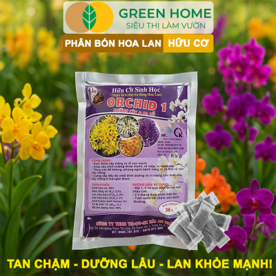 Phân Bón Lan Greenhome, Bao 36 Túi Lưới, Tan Chậm, Không Mùi Hôi, Dưỡng Lan Ra Rễ, Xanh Tốt, Dùng Tốt Cho Sen Đá, Kiểng
