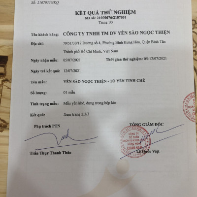 Yến tinh chế 100g - Yến Ngọc Thiện