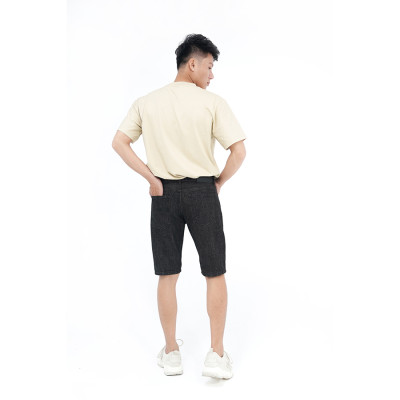 Quần Short Jeans Nam Cao Cấp HUNTER X-RAYS  Form Slimfit Cotton Màu Đen Indigo Độc Quyền S47
