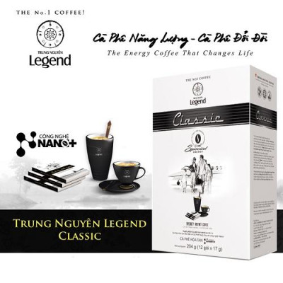 Combo 2 Hộp Cà Phê Trung Nguyên Legend Classic Hòa Tan – Hộp 12 Gói – Cà Phê Sữa Đậm Đà, Chuẩn Gu Việt