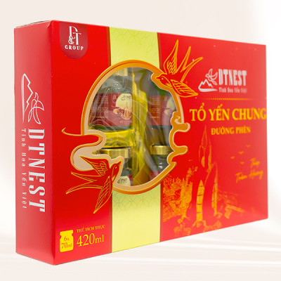 Yến Chưng Đường Phèn DTNEST - Hộp quà 6 Hũ - Bồi Bổ Sức Khỏe