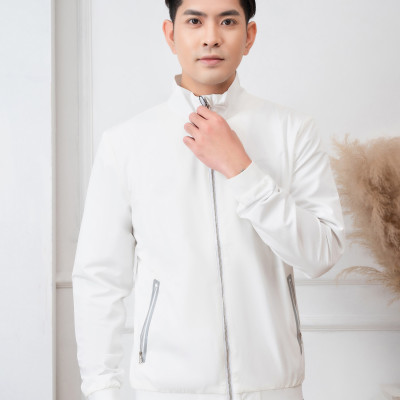 Áo khoác golf nam 2 lớp Aligro màu trắng AK2G.2