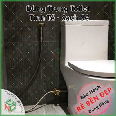 (Bền Bỉ) Dây Vòi Xịt Toilet - Vòi Sen Tắm KhoNCC Hàng Chính Hãng - Bằng Inox Dài 1m5 - Sử Dụng Linh Hoạt Tiện Lợi - KLM-DVSVXTL