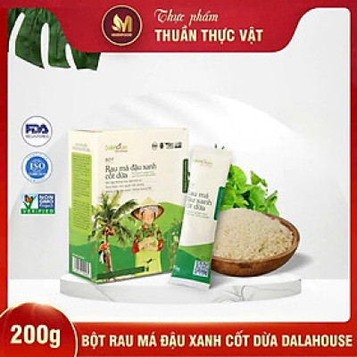 Bột Rau Má Đậu Xanh Cốt Dừa Dalahouse 200g, Thức Uống Mát Lành, Thanh Nhiệt Cơ Thể, Tốt Cho Người Tiểu Đường 