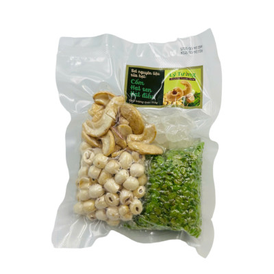 Set nguyên liệu sữa hạt: Cốm - Hạt sen - Hạt điều 115g