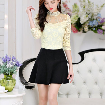 Áo kiểu nữ dài tay ren hoa Haint Boutique ale43