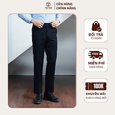 Quần tây nam Thái Tuấn có tăng đơ màu xanh đen | Phong độ, hiện đại, thời trang - Thời trang Công Sở/Dạo phố