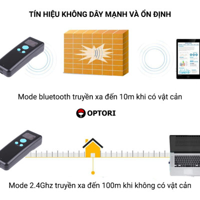 Máy quét mã vạch không dây 2D– Máy quét mã vạch bluetooth 2.4Ghz – L46 ( Hàng chính hãng)