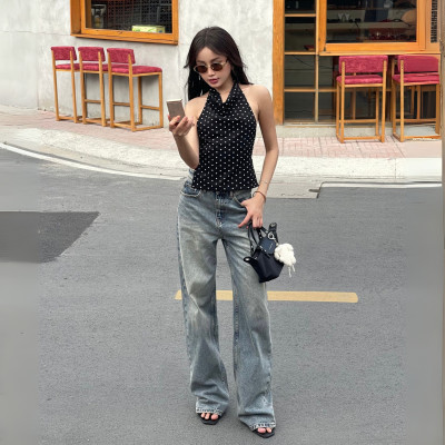 Quần Jean Ống Rộng Classic Carolina Blue Aaa Jeans