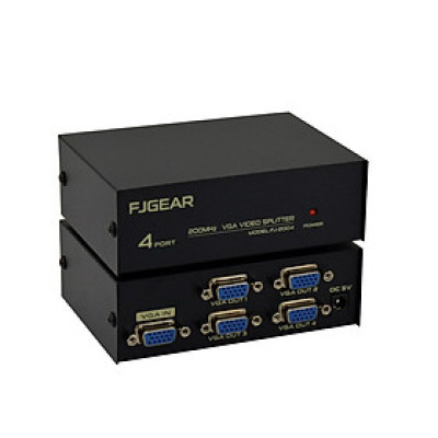 Bộ chia tín hiệu VGA 1 ra 4 FJGEAR FJ-2004 - Hàng Nhập Khẩu