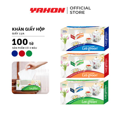 Combo Hộp Khăn Giấy Lụa LET-GREEN, 100 Tờ/Hộp