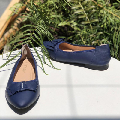 giày búp bê da đính nơ siêu xinh 21450