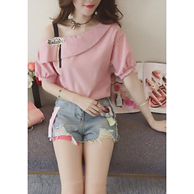 Áo Kiểu Lệch Vai Army