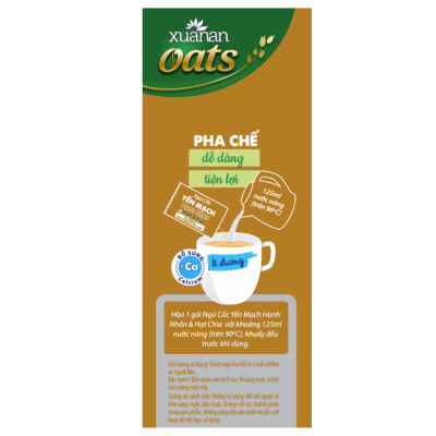 Combo 5 túi: NC Óc Chó Mè Đen+YM Hạnh Nhân+Gạo Lức No Sugar+Dinh Dưỡng Canxi+NC Yến Mạch[ít đường 400gr](Tặng Kèm 2 Túi Yến Mạch 150G)